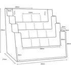 Asztali Partikulálható Szórólaptartó (4XA4; 8XA5; 12x1/3A4) (fekvő)