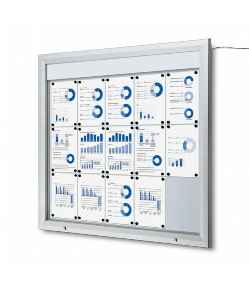Zárható LED vitrin T profil - logózható