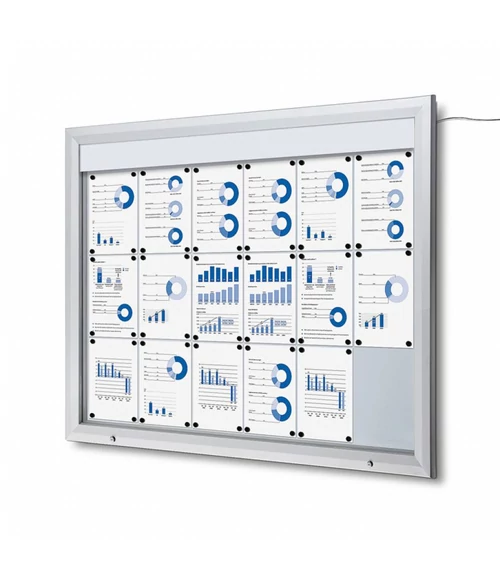 Zárható LED vitrin T profil - logózható