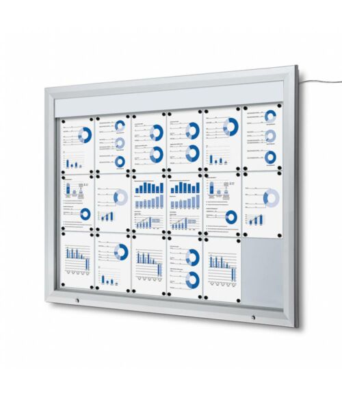 Zárható LED vitrin T profil - logózható